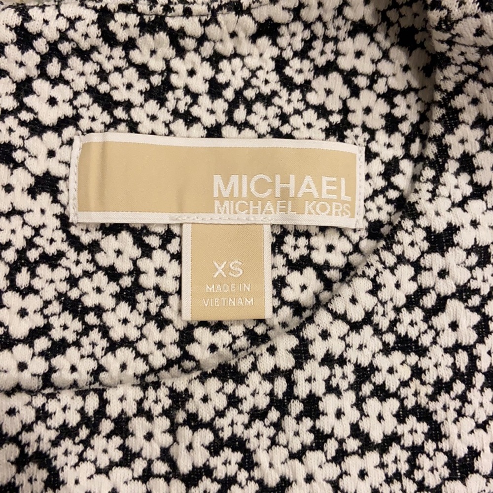 Michael Kors sexy fit and flare dress - black and white